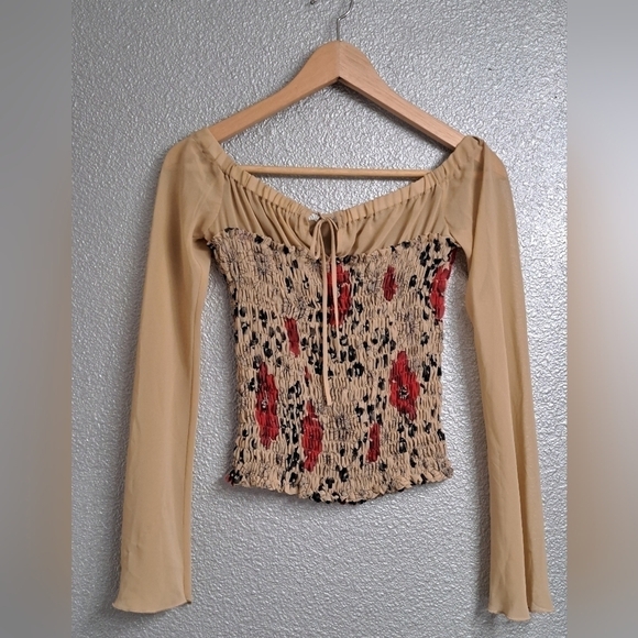 Mango Tops - Vintage MNG Off The Shoulder Cropped Top